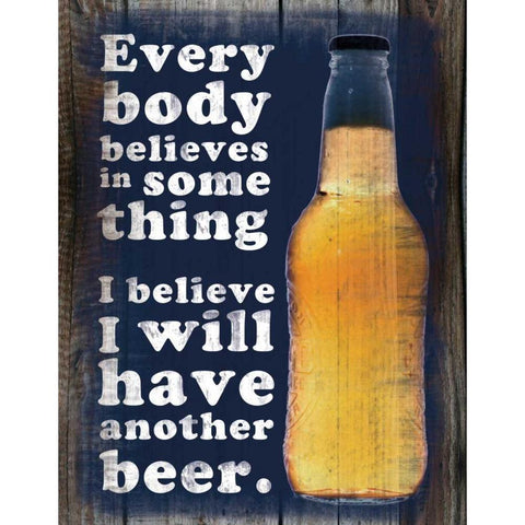 Another Beer White Modern Wood Framed Art Print by Gibbons, Lauren