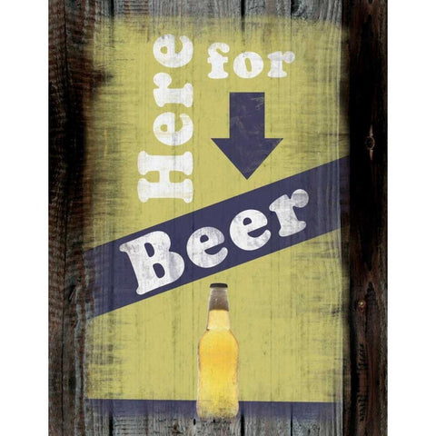 Beer Here Gold Ornate Wood Framed Art Print with Double Matting by Gibbons, Lauren