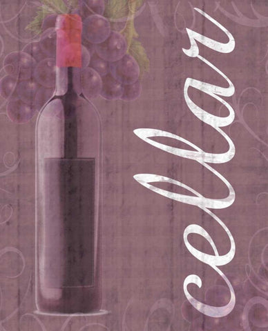 Wine 6 White Modern Wood Framed Art Print with Double Matting by Gibbons, Lauren