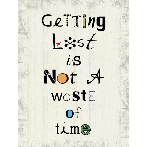 Fun 1 Getting Lost Gold Ornate Wood Framed Art Print with Double Matting by Gibbons, Lauren