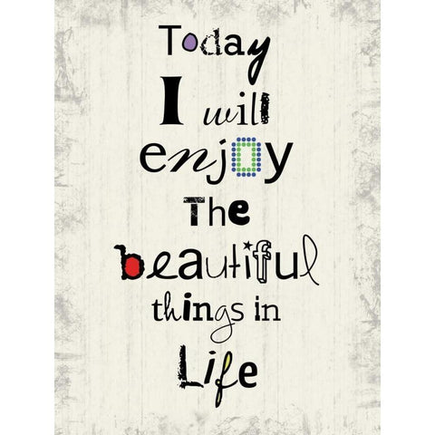 Fun 4 Life Black Modern Wood Framed Art Print with Double Matting by Gibbons, Lauren
