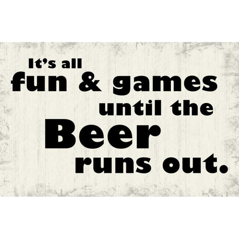 Beer Out Black Modern Wood Framed Art Print with Double Matting by Gibbons, Lauren