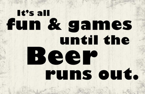 Beer Out Black Ornate Wood Framed Art Print with Double Matting by Gibbons, Lauren