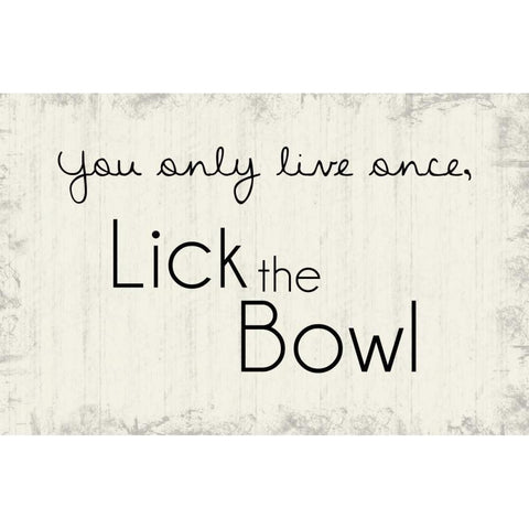 Lick the Bowl Black Modern Wood Framed Art Print by Gibbons, Lauren