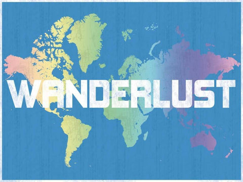 Wanderlust White Modern Wood Framed Art Print with Double Matting by Gibbons, Lauren