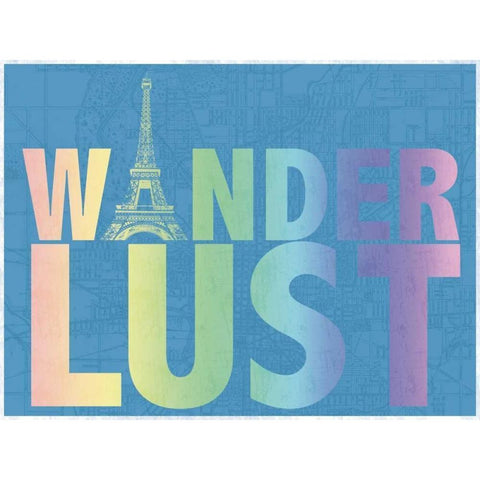 WanderLust Paris Black Modern Wood Framed Art Print by Gibbons, Lauren