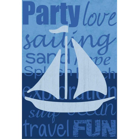 Beach Sail Black Modern Wood Framed Art Print by Gibbons, Lauren