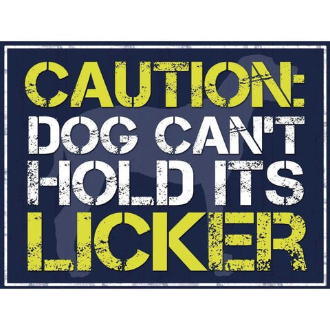 Dog Licker Black Modern Wood Framed Art Print with Double Matting by Gibbons, Lauren