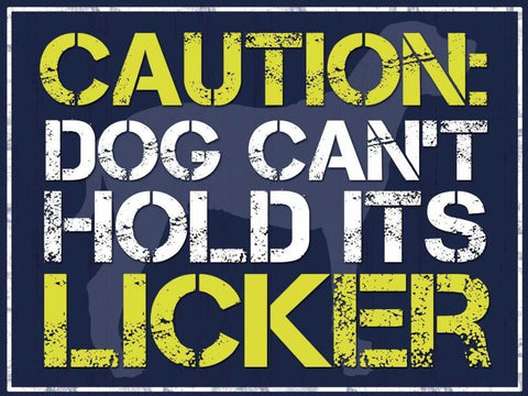 Dog Licker Black Ornate Wood Framed Art Print with Double Matting by Gibbons, Lauren