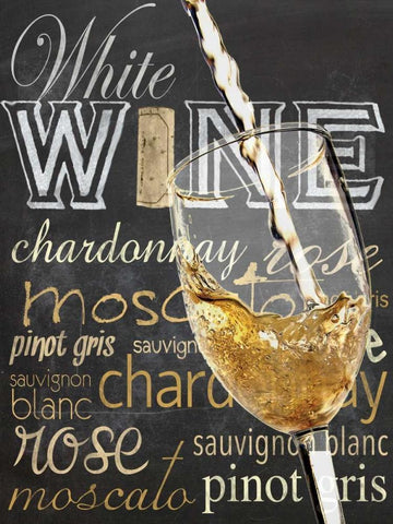 Wine Glass White White Modern Wood Framed Art Print with Double Matting by Gibbons, Lauren