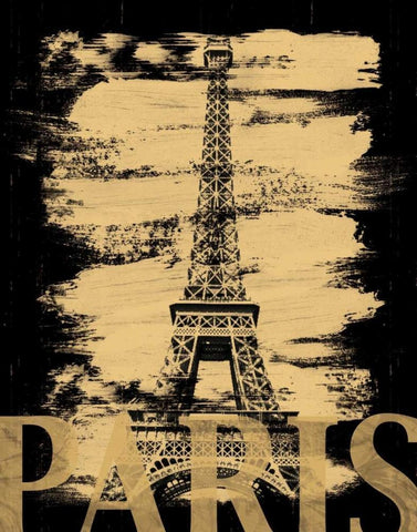 Paris Paint Black Black Ornate Wood Framed Art Print with Double Matting by Gibbons, Lauren