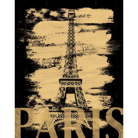 Paris Paint Black White Modern Wood Framed Art Print by Gibbons, Lauren