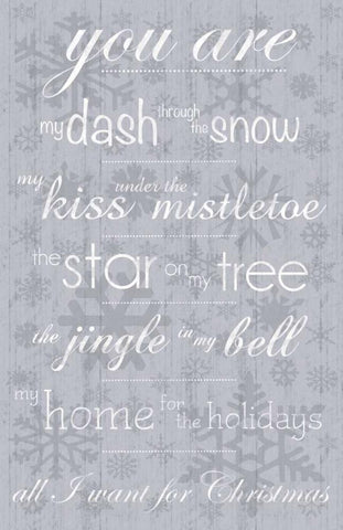 For Christmas White Modern Wood Framed Art Print with Double Matting by Gibbons, Lauren