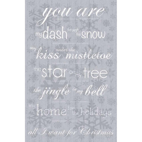 For Christmas Black Modern Wood Framed Art Print by Gibbons, Lauren