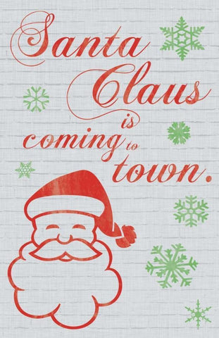 Santa Clause is Coming to Town Black Ornate Wood Framed Art Print with Double Matting by Gibbons, Lauren