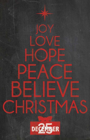 Christmas Type Black Ornate Wood Framed Art Print with Double Matting by Gibbons, Lauren