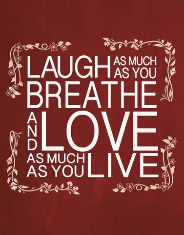 Red Chalk Laugh Black Ornate Wood Framed Art Print with Double Matting by Gibbons, Lauren