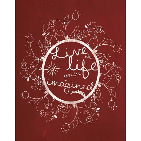 Red Chalk Imagine Gold Ornate Wood Framed Art Print with Double Matting by Gibbons, Lauren