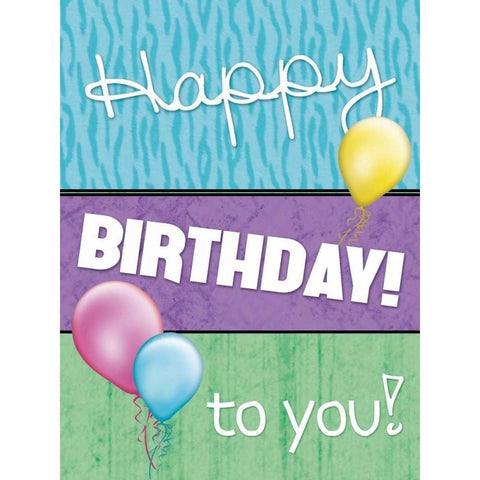 Happy Birthday To You Black Modern Wood Framed Art Print by Gibbons, Lauren