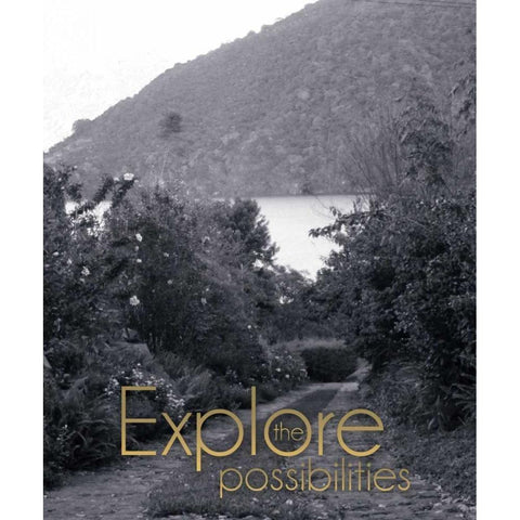 Explore The Possibilities BW 4 Black Modern Wood Framed Art Print with Double Matting by Gibbons, Lauren