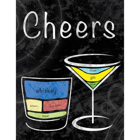 Cocktail White Modern Wood Framed Art Print by Gibbons, Lauren