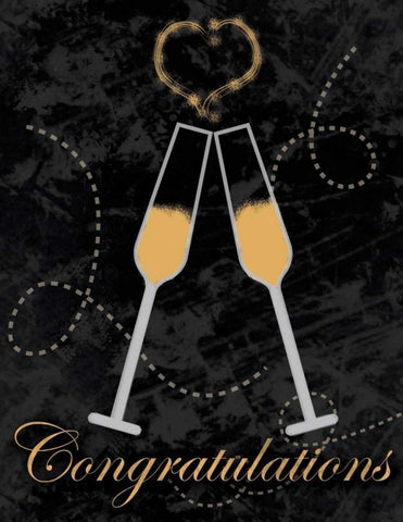 Congrats Black Ornate Wood Framed Art Print with Double Matting by Gibbons, Lauren