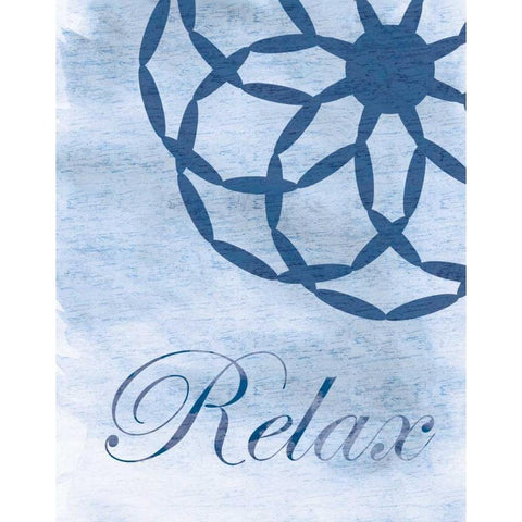 Relax Blue Spa 2 White Modern Wood Framed Art Print by Gibbons, Lauren