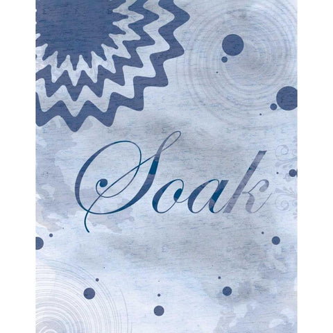 Soak Blue Spa 2 White Modern Wood Framed Art Print by Gibbons, Lauren