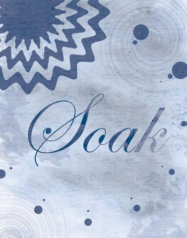 Soak Blue Spa 2 White Modern Wood Framed Art Print with Double Matting by Gibbons, Lauren