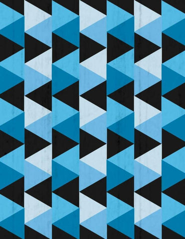 Geometric Tri White Modern Wood Framed Art Print with Double Matting by Gibbons, Lauren