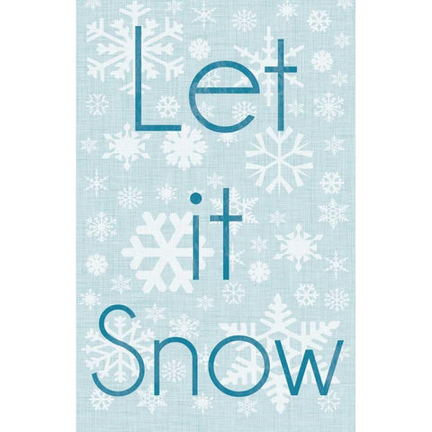 Let it Snow White Modern Wood Framed Art Print by Gibbons, Lauren