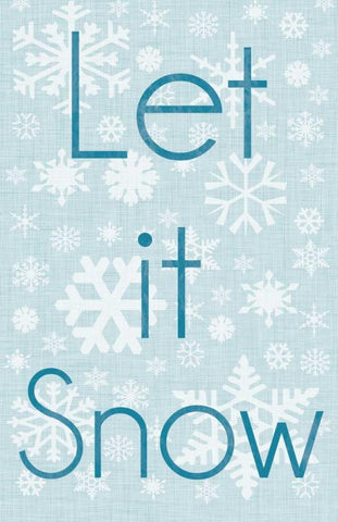 Let it Snow Black Ornate Wood Framed Art Print with Double Matting by Gibbons, Lauren