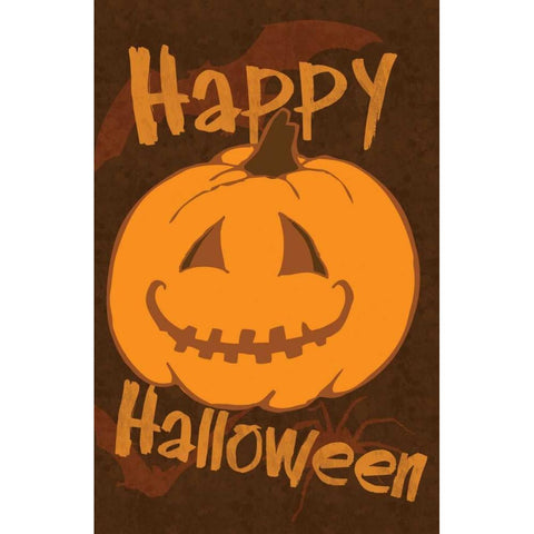 Happy Halloween White Modern Wood Framed Art Print by Gibbons, Lauren