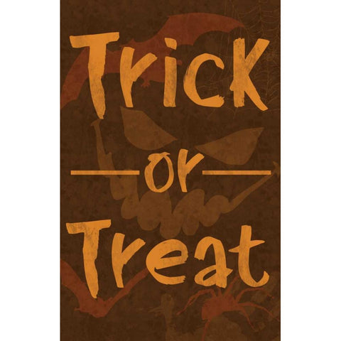 Trick or Treat White Modern Wood Framed Art Print by Gibbons, Lauren