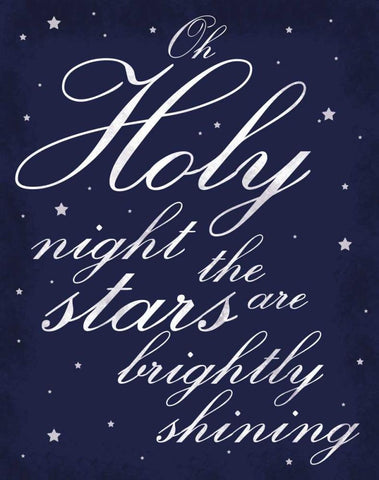 Holy Night White Modern Wood Framed Art Print with Double Matting by Gibbons, Lauren