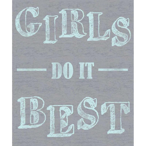 Girls Best White Modern Wood Framed Art Print by Gibbons, Lauren