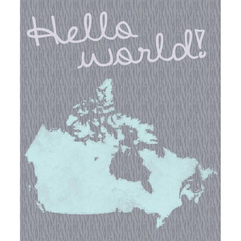 Hello World White Modern Wood Framed Art Print by Gibbons, Lauren