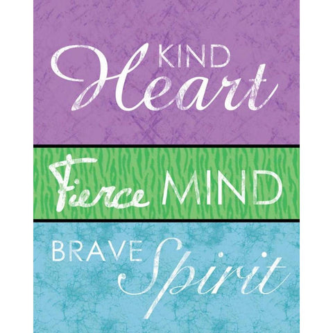 Heart Mind Spirit Black Modern Wood Framed Art Print with Double Matting by Gibbons, Lauren