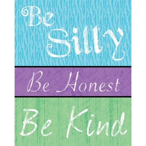 Silly Honest Kind Black Modern Wood Framed Art Print with Double Matting by Gibbons, Lauren