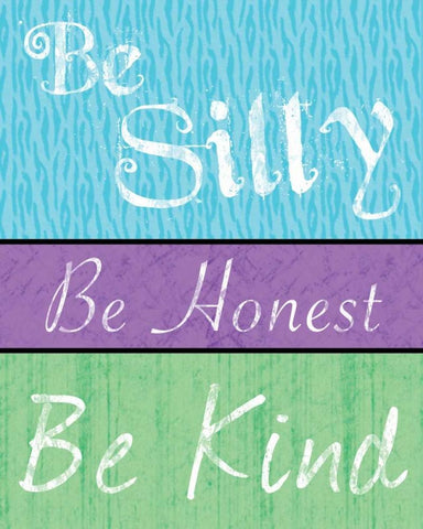 Silly Honest Kind White Modern Wood Framed Art Print with Double Matting by Gibbons, Lauren