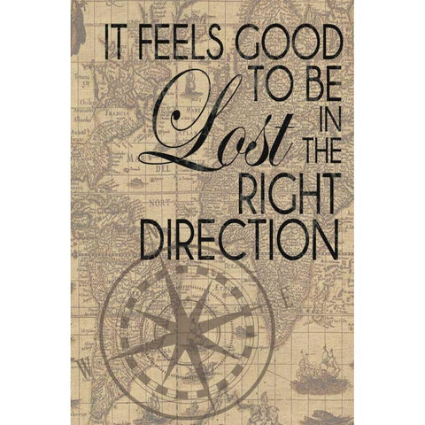 In The Right Direction Gold Ornate Wood Framed Art Print with Double Matting by Gibbons, Lauren