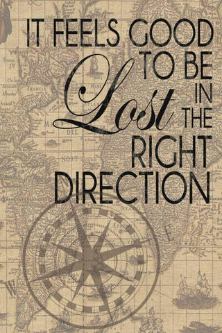 In The Right Direction White Modern Wood Framed Art Print with Double Matting by Gibbons, Lauren