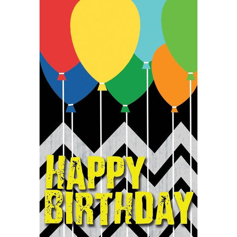 Birthday Black Modern Wood Framed Art Print by Gibbons, Lauren