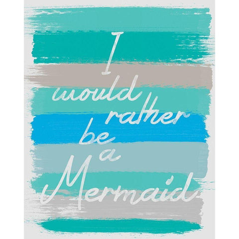 Mermaid White Modern Wood Framed Art Print by Gibbons, Lauren