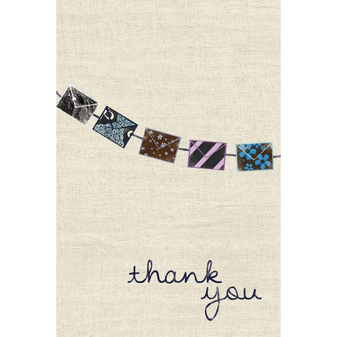 Thanks White Modern Wood Framed Art Print by Gibbons, Lauren