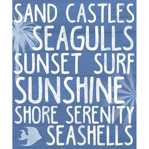 Beach Writing Black Modern Wood Framed Art Print with Double Matting by Gibbons, Lauren