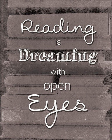 Books Dream BW White Modern Wood Framed Art Print with Double Matting by Gibbons, Lauren