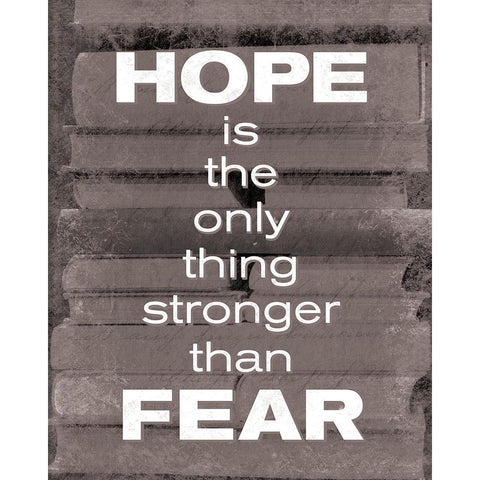 Books Hope BW Black Modern Wood Framed Art Print with Double Matting by Gibbons, Lauren
