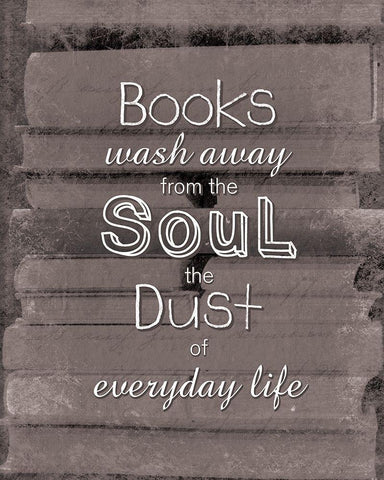 Books Soul BW Black Ornate Wood Framed Art Print with Double Matting by Gibbons, Lauren