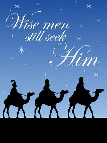 Wise Men New Black Ornate Wood Framed Art Print with Double Matting by Gibbons, Lauren
